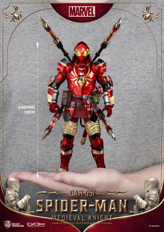 Marvel Dynamic 8ction Heroes DAH-051 Medieval Knight Spider-Man Gallery Image 9