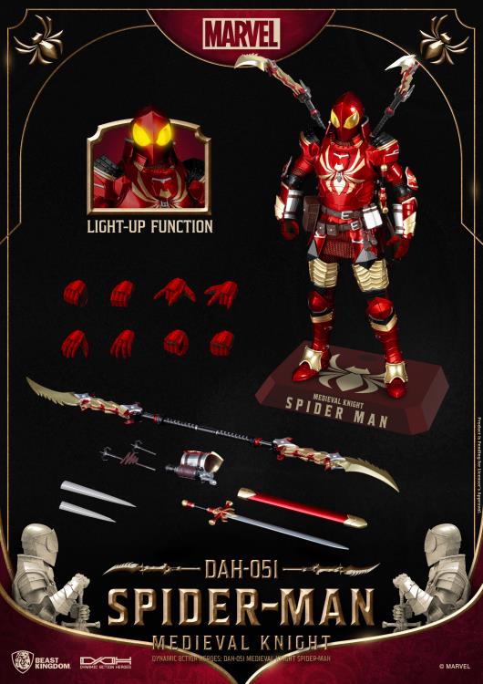 Marvel Dynamic 8ction Heroes DAH-051 Medieval Knight Spider-Man Gallery Image 10