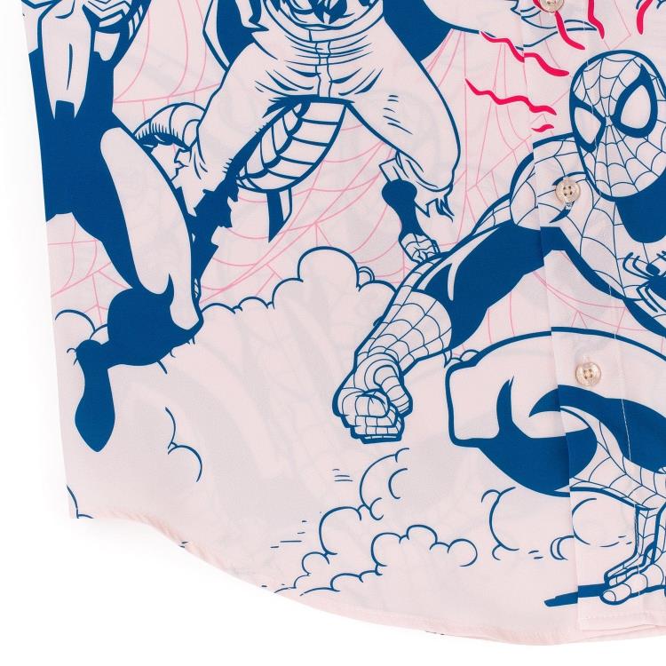 Marvel Comics Spider-Man Villains Beware Short Sleeve Button Up Shirt Gallery Image 6