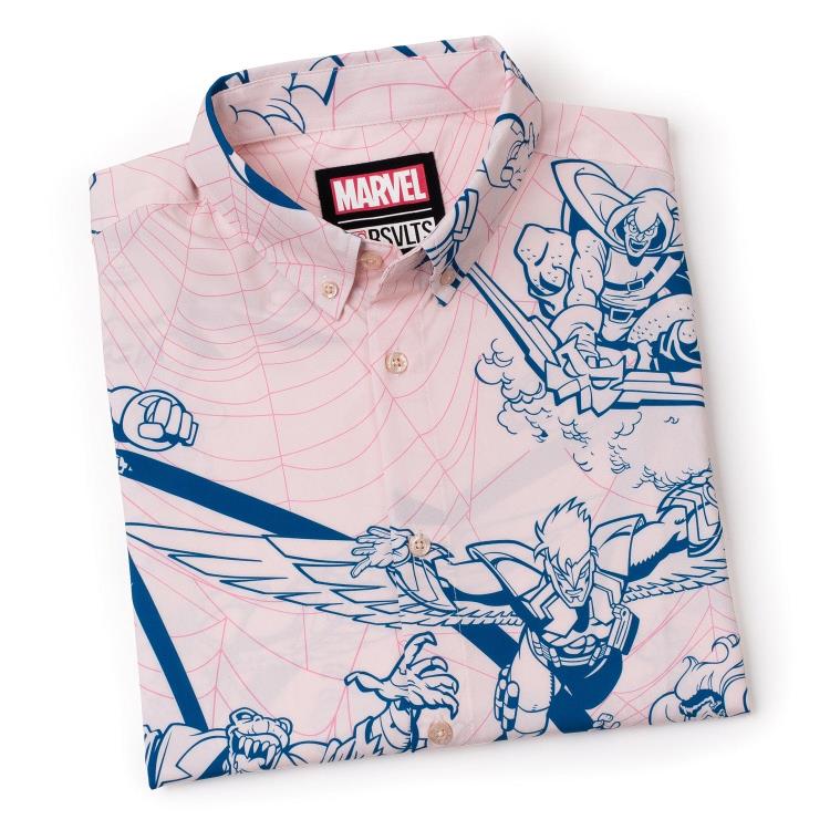 Marvel Comics Spider-Man Villains Beware Short Sleeve Button Up Shirt Gallery Image 8