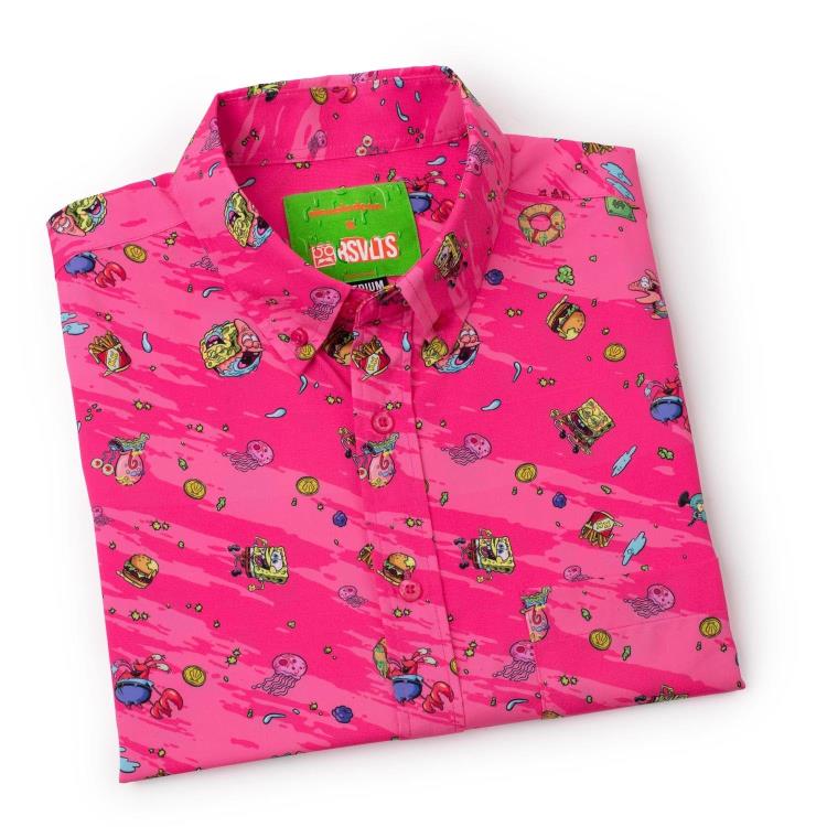 SpongeBob SquarePants Krusty Bobs Short Sleeve Button Up Shirt Gallery Image 8