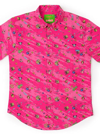 SpongeBob SquarePants Krusty Bobs Short Sleeve Button Up Shirt Gallery Image 2