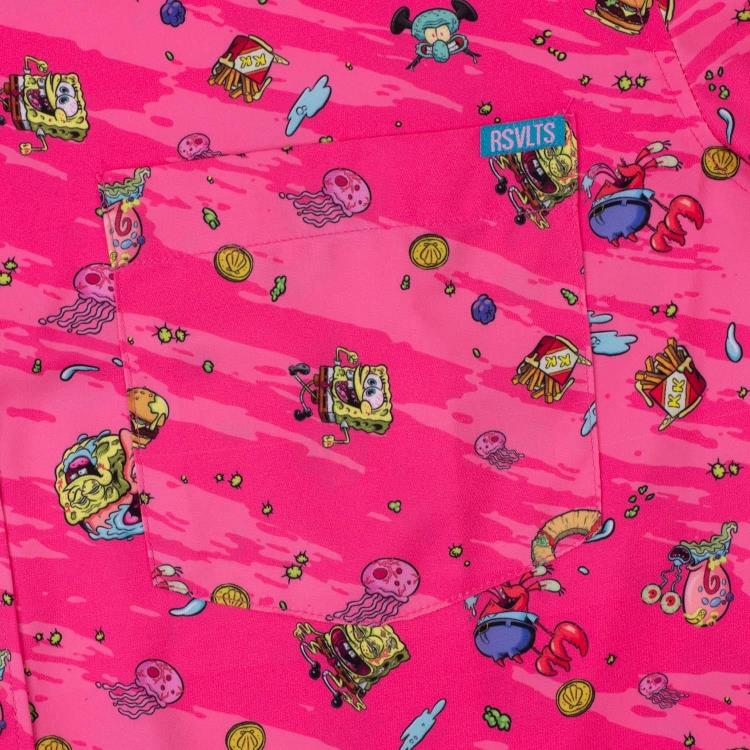 SpongeBob SquarePants Krusty Bobs Short Sleeve Button Up Shirt Gallery Image 6