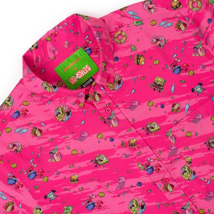 SpongeBob SquarePants Krusty Bobs Short Sleeve Button Up Shirt Gallery Image 5