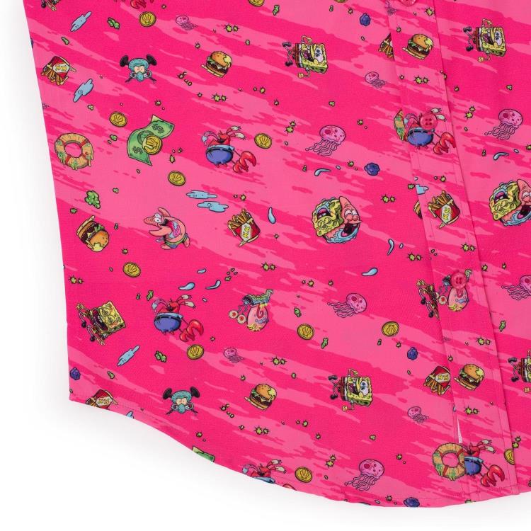 SpongeBob SquarePants Krusty Bobs Short Sleeve Button Up Shirt Gallery Image 7
