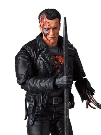 MAFEX マフェックス No.191 T-800 BATTLE DAMAGE MAFEX No. 191 Battle Damaged Terminator T-800 Figure