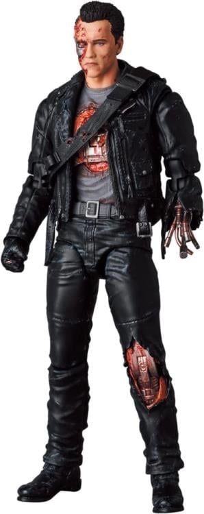 MAFEX マフェックス No.191 T-800 BATTLE DAMAGE MAFEX No. 191 Battle Damaged Terminator T-800 Figure