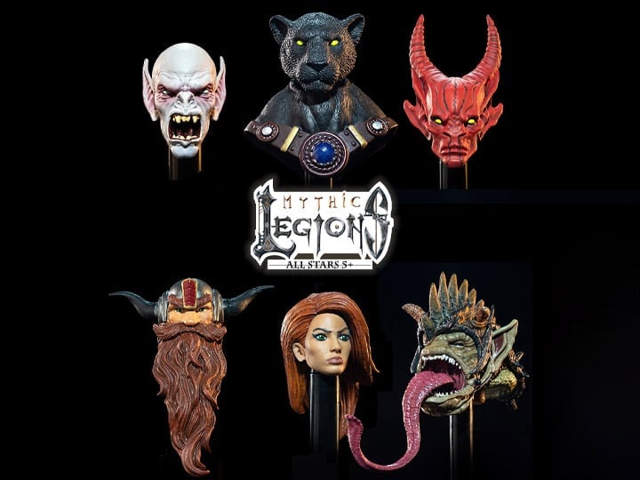 Mythic Legions: All-Stars Heads Pack 1 Gallery Image 1