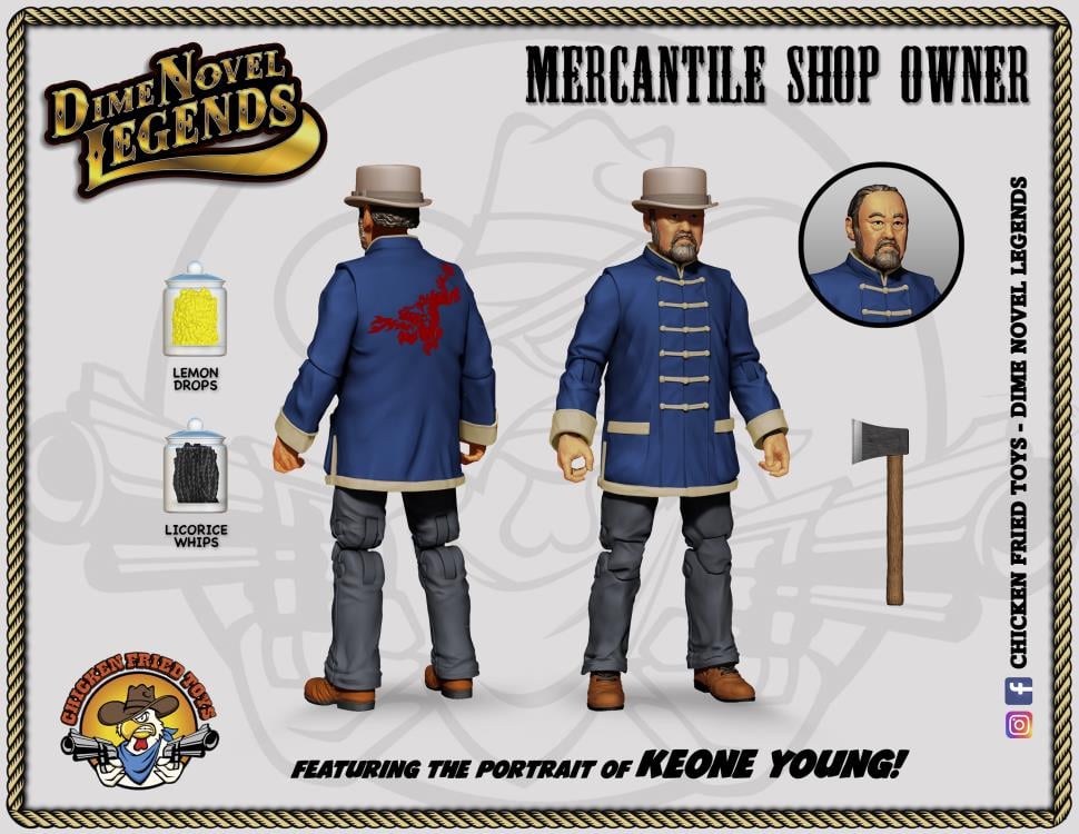 Dime Novel Legends Keone Young Mercantile Shop Owner Figure Gallery Image 4