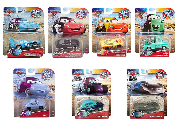 Disney Pixar Cars Color Changers Mix 4 Case of 8 Cars Gallery Image 1