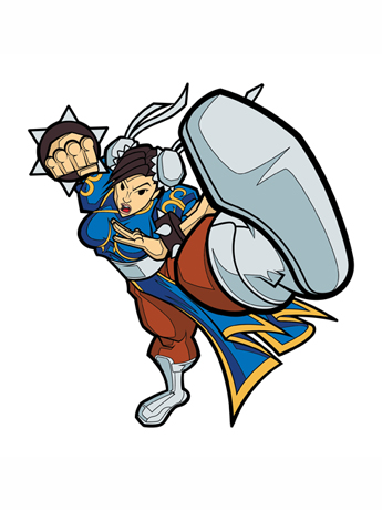Street Fighter Chun-Li Action Enamel Pin Gallery Image 2