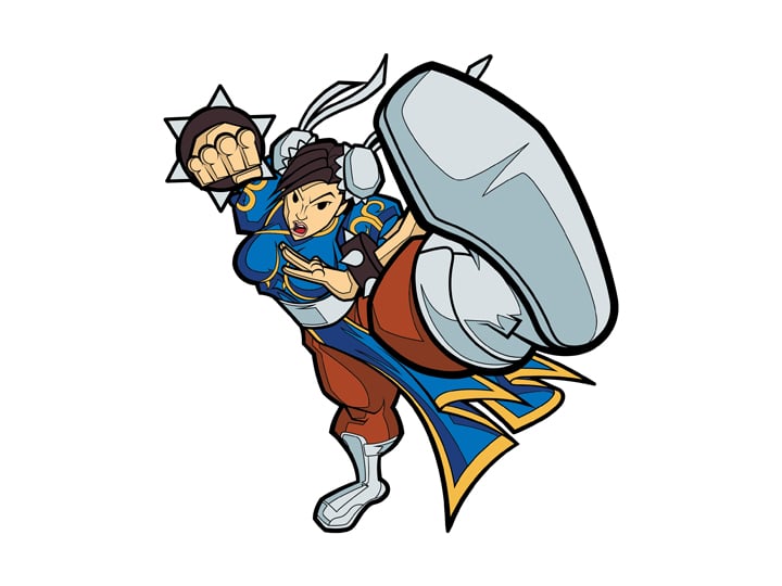 Street Fighter Chun-Li Action Enamel Pin Gallery Image 1