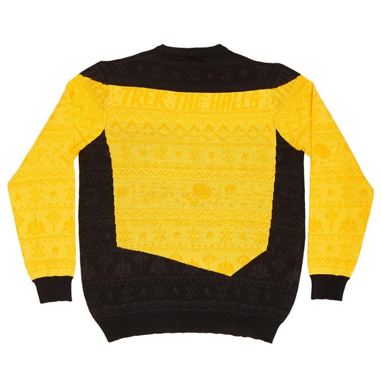 Star Trek: The Next Generation Christmas Jumper (Yellow) Gallery Image 3