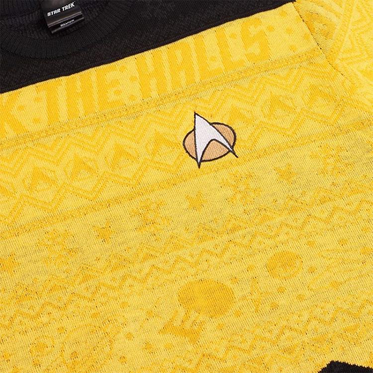 Star Trek: The Next Generation Christmas Jumper (Yellow) Gallery Image 7