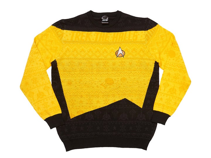 Star Trek: The Next Generation Christmas Jumper (Yellow) Gallery Image 1