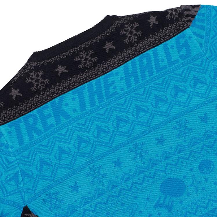 Star Trek: The Next Generation Christmas Jumper (Blue) Gallery Image 5