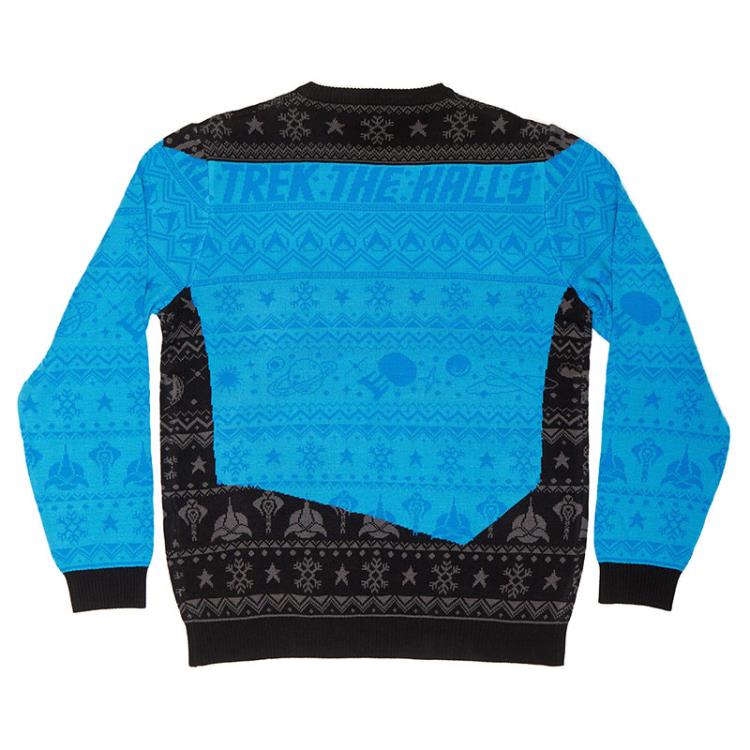 Star Trek: The Next Generation Christmas Jumper (Blue) Gallery Image 3