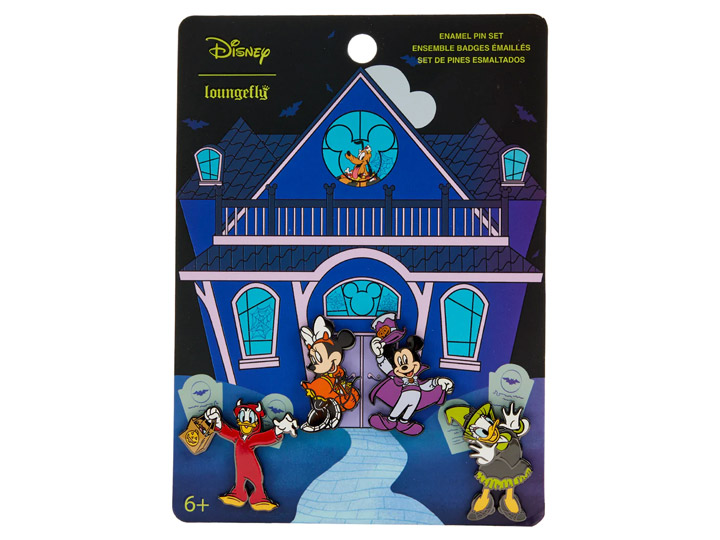 Mickey Mouse Mickey & Friends Halloween 4-Piece Pin Set Gallery Image 1
