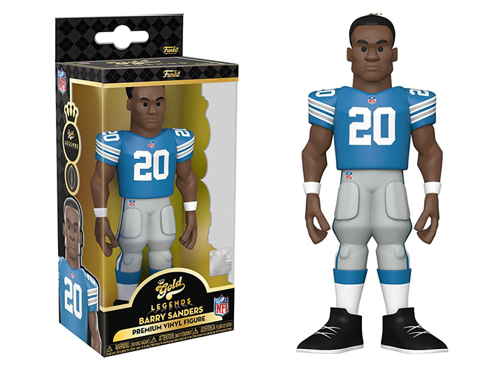 NFL: Detroit Lions Gold Legends Barry Sanders 5-Inch Premium Vinyl Figure Gallery Image 1