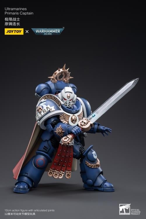 Warhammer 40K Ultramarines Primaris Captain 1/18 Scale Action Figure Gallery Image 3