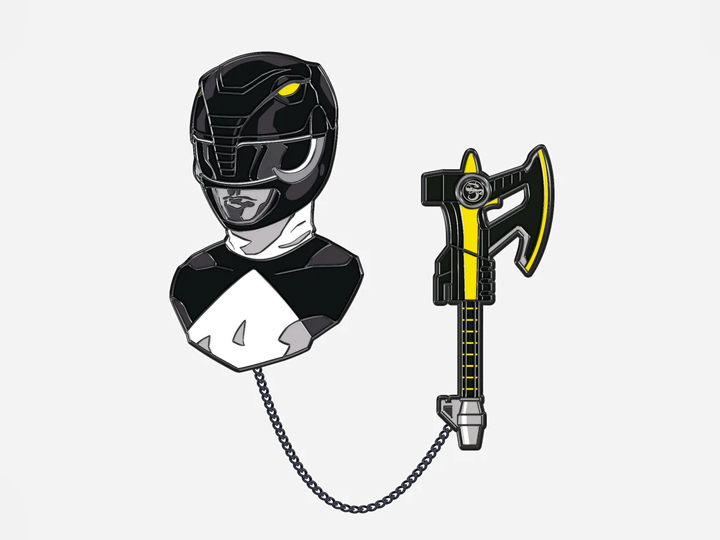 Mighty Morphin Power Rangers Icons Black Ranger Limited Edition Lapel Pin Gallery Image 1