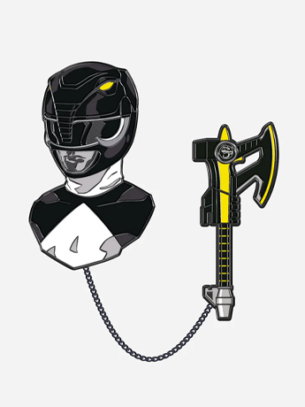 Mighty Morphin Power Rangers Icons Black Ranger Limited Edition Lapel Pin Gallery Image 2