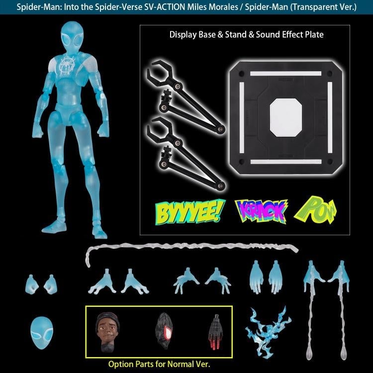 Spider-Man: Into the Spider-Verse SV-Action Miles Morales (Transparent Ver.) BBTS Exclusive in the USA Gallery Image 12