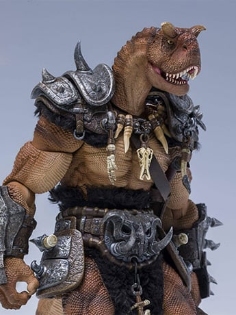 Dinosaur Battlefield Carnotaurus Warrior Veteran (Orange) 1/12