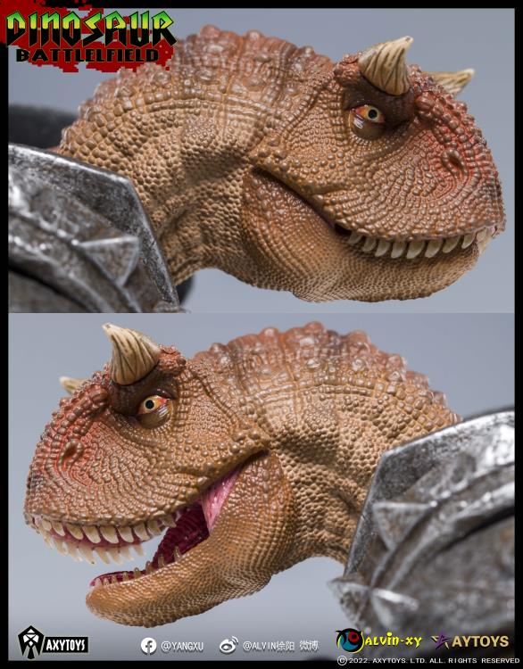 Dinosaur Battlefield Carnotaurus Warrior Veteran (Orange) 1/12