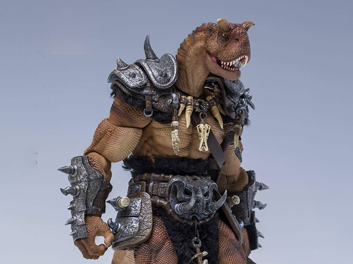 Dinosaur Battlefield Carnotaurus Warrior Veteran (Orange) 1/12 Scale Figure Gallery Image 1