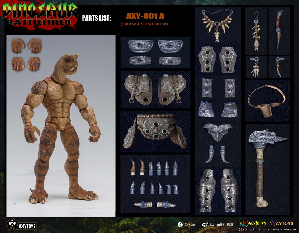 Dinosaur Battlefield Carnotaurus Warrior Veteran (Orange) 1/12 Scale Figure Gallery Image 9