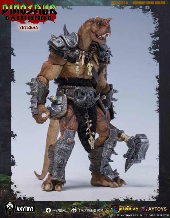 Dinosaur Battlefield Carnotaurus Warrior Veteran (Orange) 1/12 Scale Figure Gallery Image 3