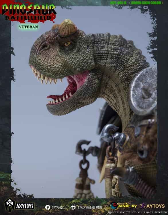 Dinosaur Battlefield Carnotaurus Warrior Veteran (Green) 1/12