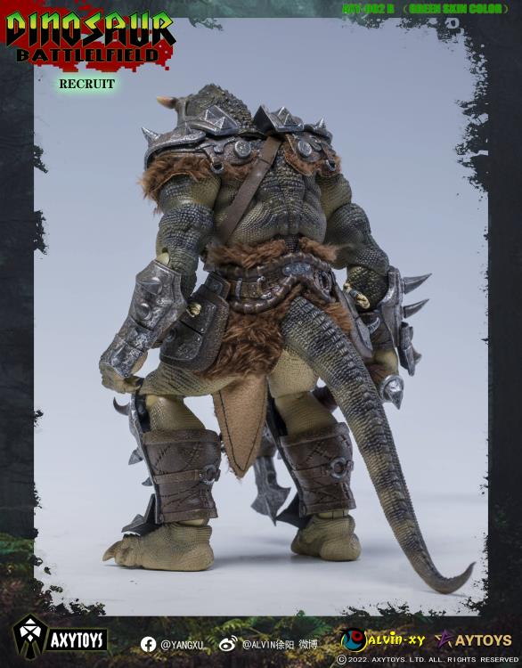 Dinosaur Battlefield Carnotaurus Warrior Recruit (Green) 1/12 Scale Figure Gallery Image 5