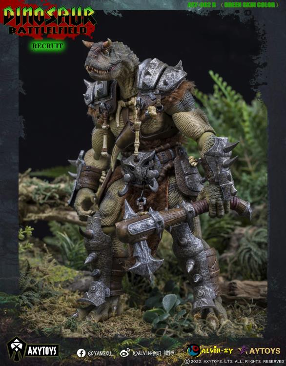 Dinosaur Battlefield Carnotaurus Warrior Recruit (Green) 1/12 Scale Figure Gallery Image 7