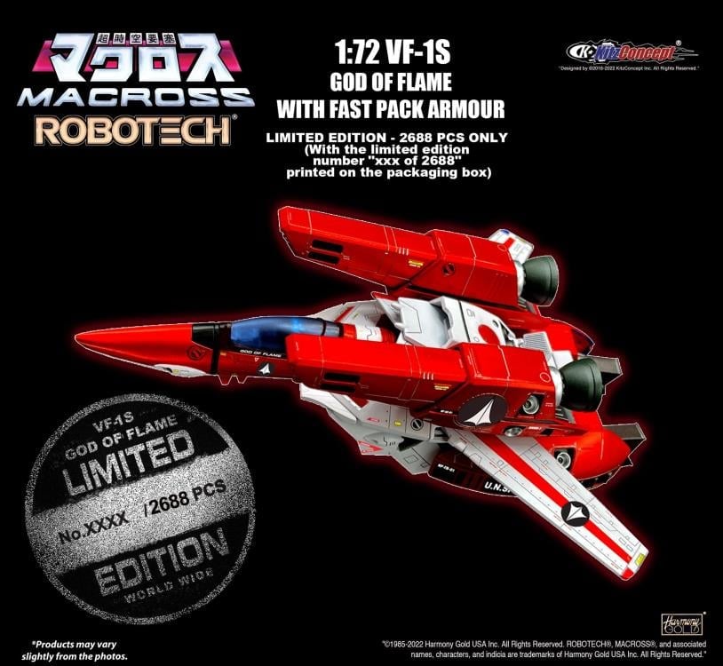 Macross VF-1S God of Flame with Fast Pack Armor Limited Edition Gallery Image 5