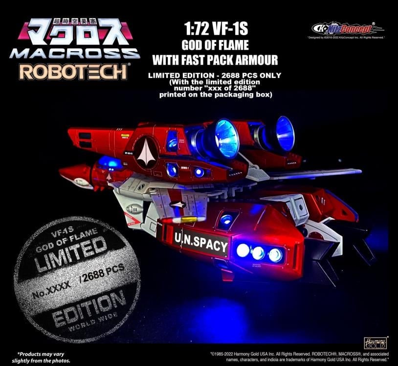 Macross VF-1S God of Flame with Fast Pack Armor Limited Edition Gallery Image 7