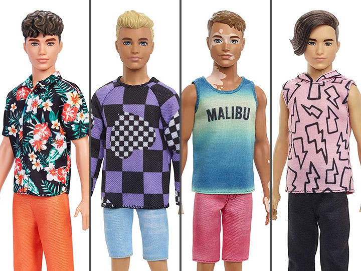 Barbie Fashionistas Ken Case of 4 Dolls Gallery Image 1