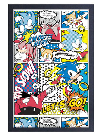 Sonic The Hedgehog Comic Framed Art Print