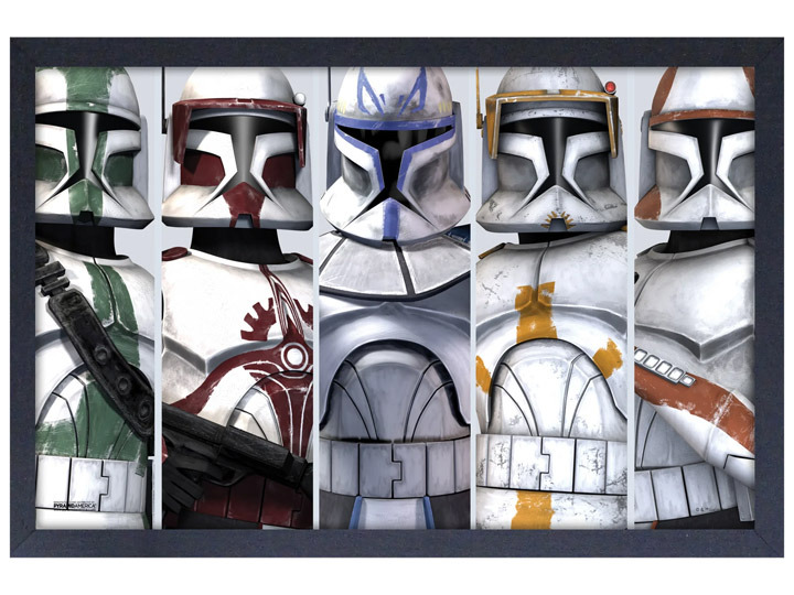 Star Wars Clone Troopers Group Framed Art Print Gallery Image 1