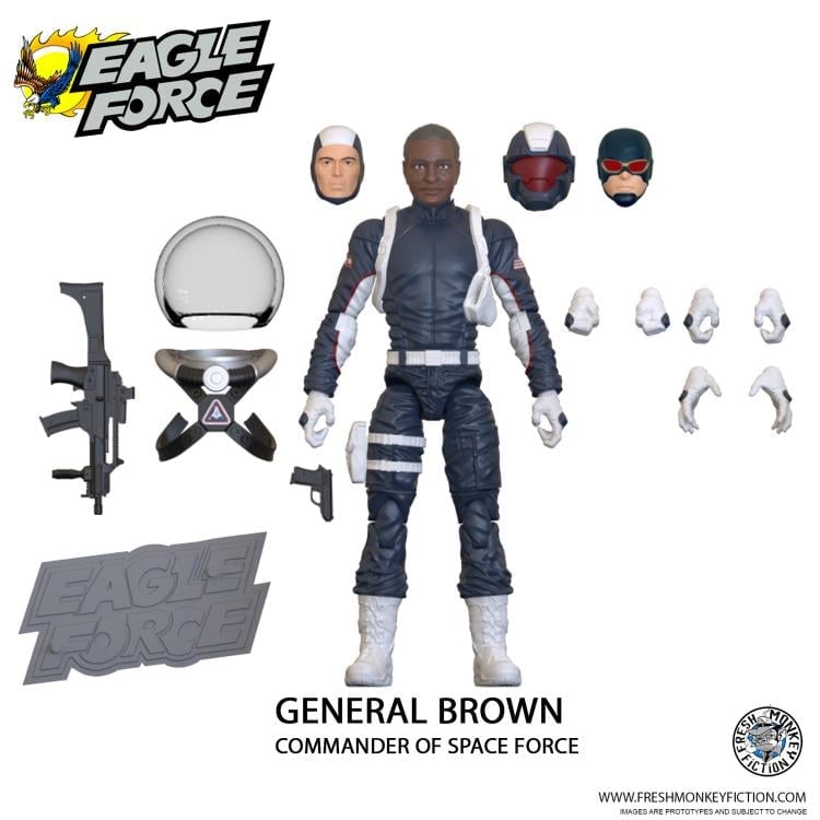 Eagle Force General Brown (Star Commanders) 1/18 Scale BBTS Exclusive Action Figure Gallery Image 3