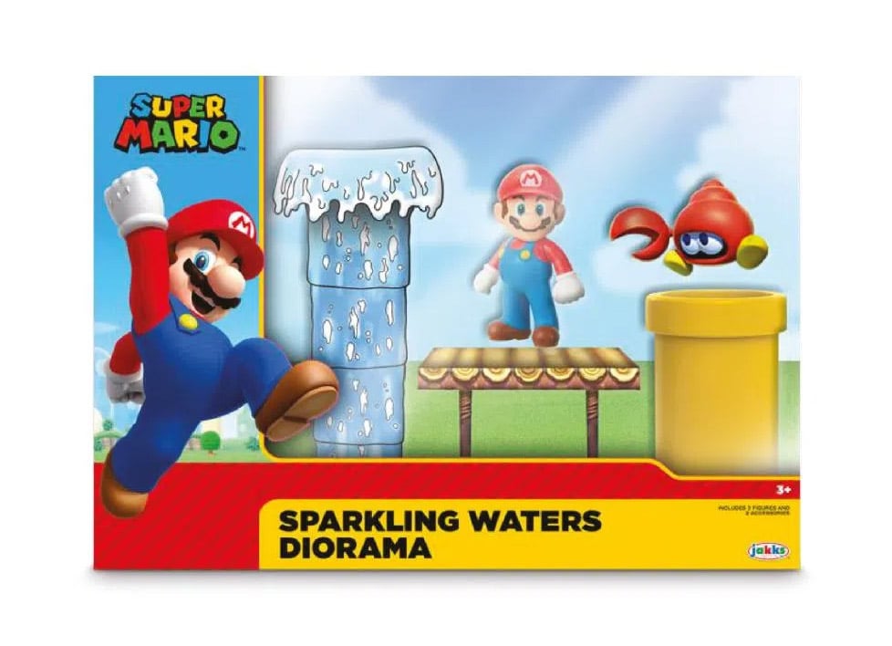 World of Nintendo Mario World Sparkling Waters 2.5-Inch Scale Diorama Set Gallery Image 3