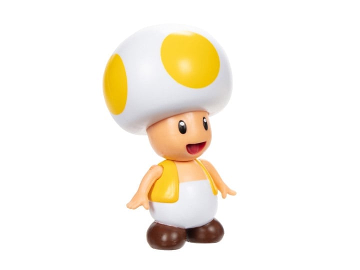 World of Nintendo Yellow Toad with Question Block 4-Inch Scale Figure Gallery Image 1