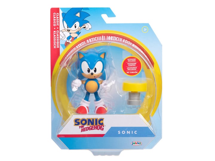Sonic The Hedgehog Classic Sonic with Yellow Spring 4-Inch Scale Figure Gallery Image 1