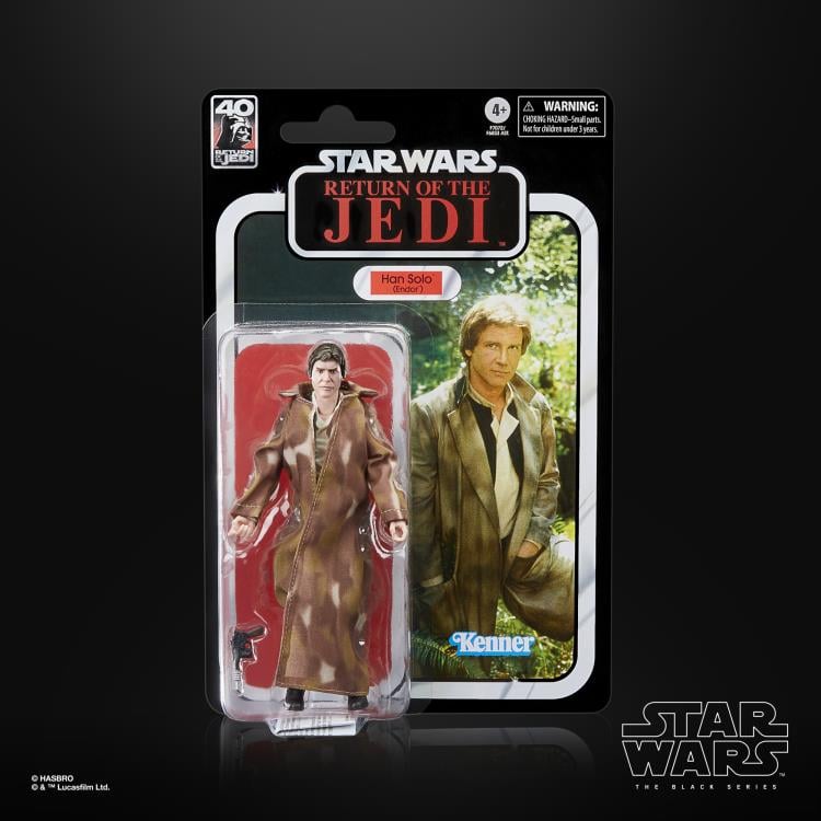 Star Wars 40th Anniversary The Black Series 6" Han Solo (Endor) (Return of the Jedi) Gallery Image 9