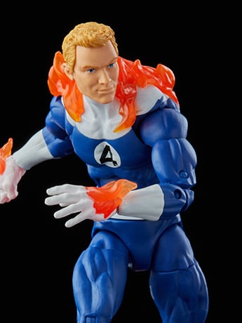 Fantastic Four Marvel Legends Retro Collection Human Torch Exclusive Action Figure Gallery Image 2