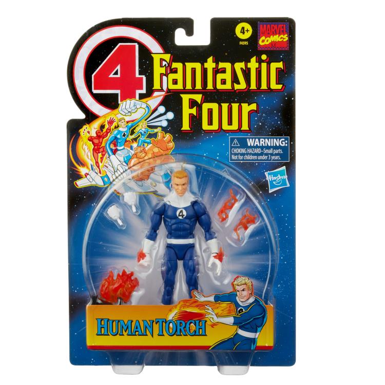 Fantastic Four Marvel Legends Retro Collection Human Torch Exclusive Action Figure Gallery Image 8