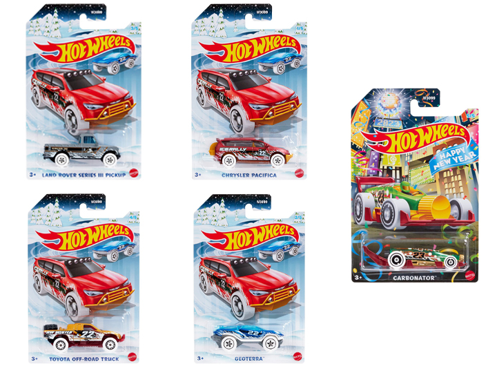 Hot Wheels Christmas 2022 Mix 1 Case of 24 Cars Gallery Image 1