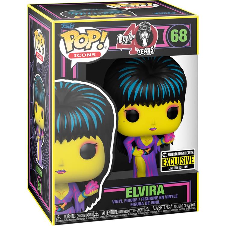 Pop! Icons: Elvira (40th Anniversary) - Elvira (Blacklight) Exclusive Gallery Image 4