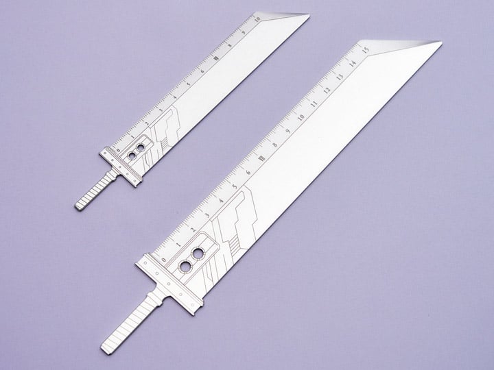 Final Fantasy VII: Remake Cloud's Buster Sword Set of 2 Metal Rulers Gallery Image 1